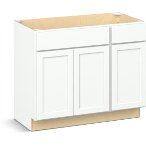 Reliabilt Parkstone II Reliabilt Parkstone II Brilliant White Vanity Sink Cabinet, 42-in, 3 Doors - 641153 | Lowe's Pro Supply